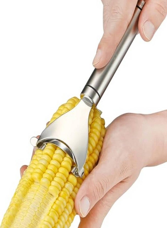 Vexton Stainless Steel Corn Peeler with Ergonomic Ultra Sharp Blades for Effortless Kernel Removal | Stripper Corn Remover Cutter Peeler - Image 1